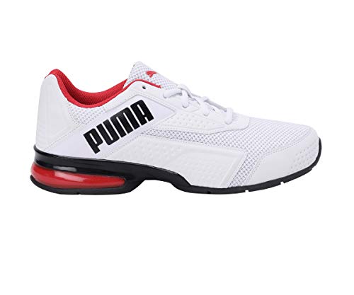 PUMA PUMA Men's Leader VT Bold Running Shoes, Wht HGH Rsk Rd PMA Blk, 8