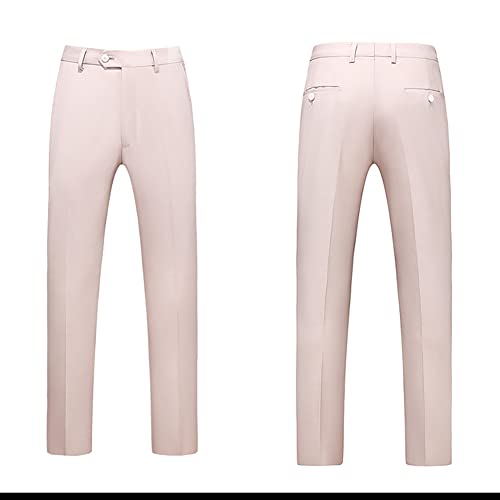 Men's Solid Color 3 Pieces Suit Double Breasted Blazer Jacket Vest and Pants Business Set4