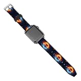 WUXEKZO PU Watch Band Duarable Sport Replacement Strap Men Women American Football Watch Bands Compatible with iwatch Series 6 5 4 3 2 1 SE, 38mm 40mm, 42mm 44mm