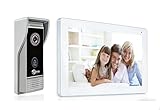 4-Wire Video Intercom System with 1080P Camera, WiFi 10 Inch Touchscreen Monitor,Video Doorbell Intercom,Ideal for Apartments, Villas & Homes