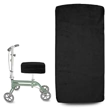Top Glides Special Edition Memory Foam Knee Walker Pads Classic Black