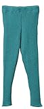 Maille côtelée élastique Disana Legging tricoté, bleu turquoise, 62/68 cm
