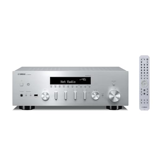 Yamaha R-N600A Receptor de canales Hi-Fi, con MusicCast y streaming inalámbrico, audio de alta resolución, SABRE DAC y Pure Audio Fidelity, gris