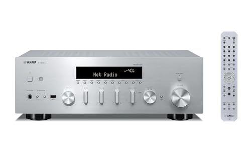 Yamaha R-N600A Receptor de canales Hi-Fi, con MusicCast y streaming inalámbrico, audio de alta resolución, SABRE DAC y Pure Audio Fidelity, gris