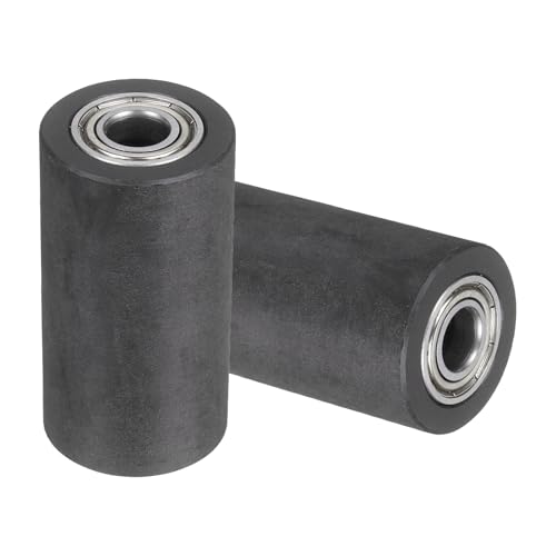 Ruedas de plástico de 10x32x60 mm con rodamientos para guía plana en color negro