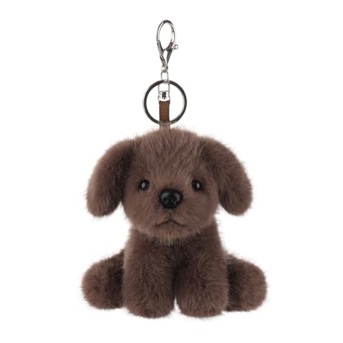 Apricot Lamb Porte-clés labrador au chocolat – chien Good Luck Charm, cadeaux pour petite amie ou petit ami, porte-clés de voiture, cadeau pour licence de conduite, femmes, filles, enfants, marron, 10