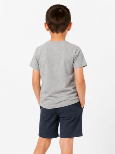 Image of LittleSpring Boys Girls T Shirt Rainbow Striped Cotton Crewneck Tees for Kids Fashion