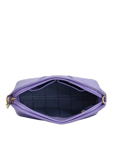 Image of Da Milano Women's Leather Sling Bag - Purple