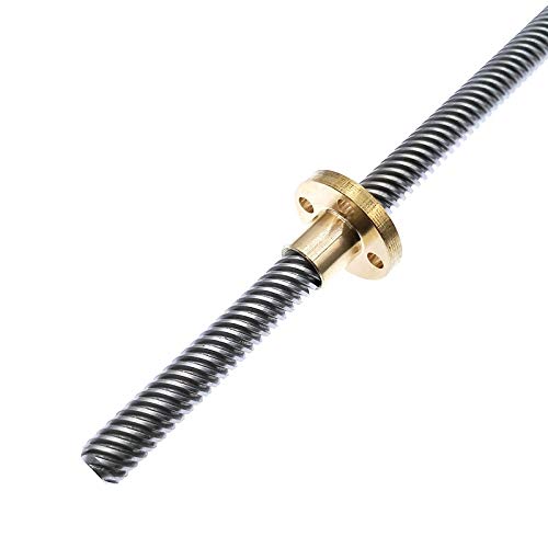 Edelstahl Schrauben, Leitspindel T8 350 mm Trapezgewindespindel mit Mutter 304 Edelstahl mehrere Steigungen for 3D-Drucker(Helical pitch 4mm)