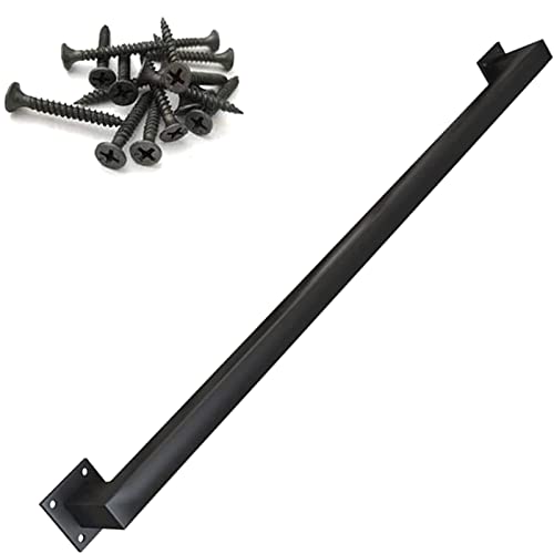 Kit de support de garde-corps d'escalier noir en métal 30 cm