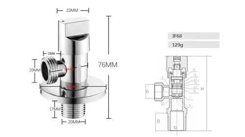 Vanne triangulaire laiton arrêt eau froide pour stopper les fuites - 3