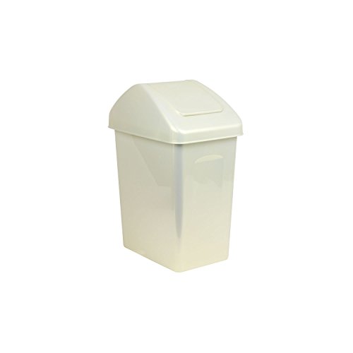 Branq Poubelle 10 l - Poubelle avec couvercle basculant - Crème