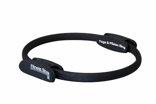 Fitness Store UK | Yoga & Pilates Ring with Dual Padded Handles for Thighs, Abs, and Legs, Improves Core Strength, Flexibility & Stability, Ideal for Yoga & Reformer Pilates Black