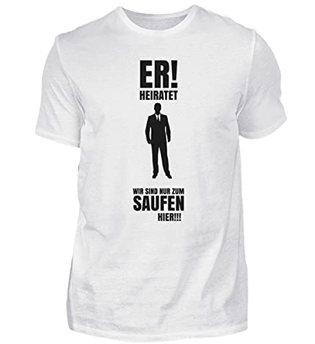 T-Shirt Junggesellen Abschied Meute Homme Blanc Taille M Vêtement Humour EVG
