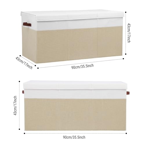 image for Gowee Extra Large Toy Storage Box with Lid, Sturdy Toys Storage Chest 