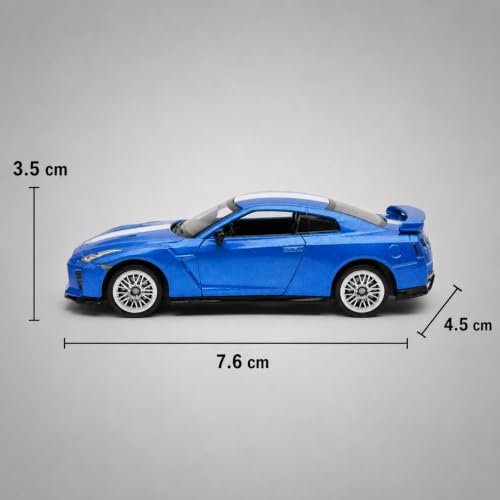 Image of Wizplex CCA Officially Licensed Nissan GT-R R35 1:64 Scale Die Cast Metal Car - Collectible Alloy Sports Coupe with Openable Doors & Free-Rolling Wheels, Display Showpiece for Kids 3+