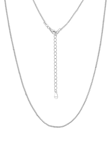 FaithHeart 925�X�^�[�����O�V���o�[ 1.3/1.8mm �{�b�N�X�`�F�[���l�b�N���X �����p �\���b�h�����N�`�F�[�� ����16/18/20/22/24�C���`, Length 18 Inch, �X�^�[�����O�V���o�[, ��΂Ȃ�