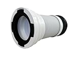 PlumbEZ Flexible 4" 100/110mm Toilet Pan Connector Universal WC Toilet Pan Connector Flexi Slinky Waste Soil Pipe 300mm-600mm Waste Pipe Connector, Durable and Adjustable Flexible Pipe
