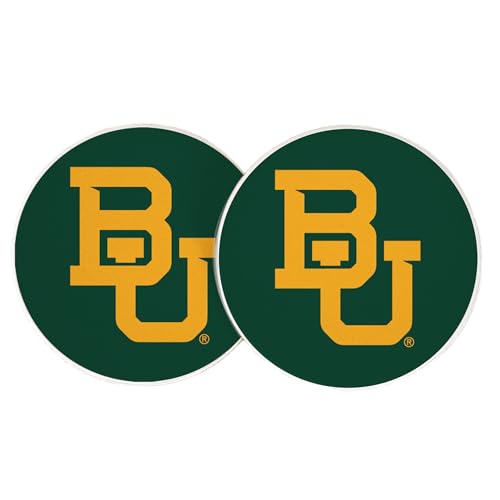 Desert Cactus Baylor University Car Cup Coaster Bears Absorbent Sandstone Car Cup Coasters Set of 2 (Design A)