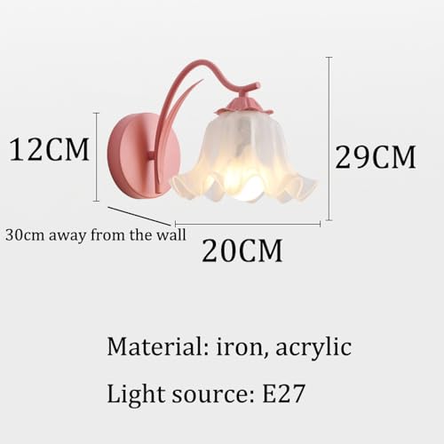 Aplique de pared nórdico de cristal para dormitorio y sala de estar 6