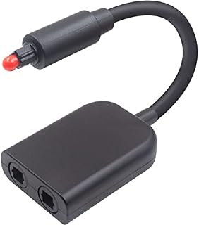 Duttek 6 Core Optical Audio Splitter Cable 20cm, Toslink splitter 2 in 1 out,Toslink Splitter Cable 1 Male into 2 Female for CD/DVD/PS3/PS4/Xbox 360/Xbox One/Xbox One S