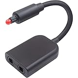El divisor Toslink de 2.5 pulgadas cuadradas es compatible con CD/DVD/PS3/PS4/Xbox 360/Xbox One/Xbox One S, te permite conectar una fuente de audio digital óptico Toslink y dividir en dos dispositivos de fregadero diferentes como receptor A/V y televisión. Conecta tu reproductor de CD, reproductor de DVD u otra fuente de audio digital a tu receptor y grabadora.