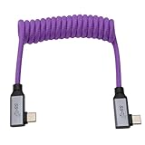 Câble USB Type-C vers USB de type C, puce E-Mark intégrée, transfert de données 20 Gbit/s, enregistrement vidéo audio 4K/60 Hz, puissance haute vitesse PD 100 W (5 V3 A, 9 V3 A, 12 V3 A, 15 V3 A, 10 V4 A, 11 V6 A et 20 V5 A max)