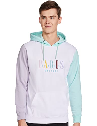 Image of The Indian Garage Co Men Regular Fit Placement Embroidery Overhead Hooded Sweatshirt