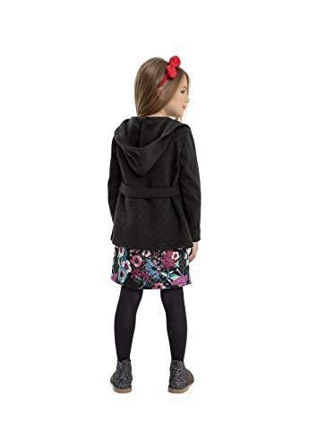 Jaqueta Infantil Matelassê, Quimby, Meninas, Preto Pati Nicki, 8