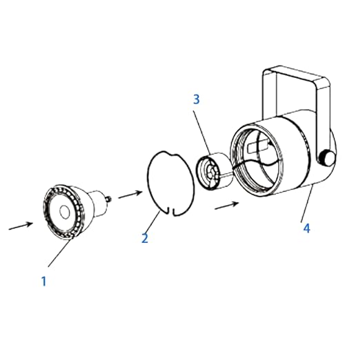 Bravsekai LED Track Lighting Heads, 2-Lights 20W Dimmable Track Lights Head with Single-Circuit H Type Track Light Rails 4000K Natural White Ceiling Spotlight Fixture for Indoor Home Commercial