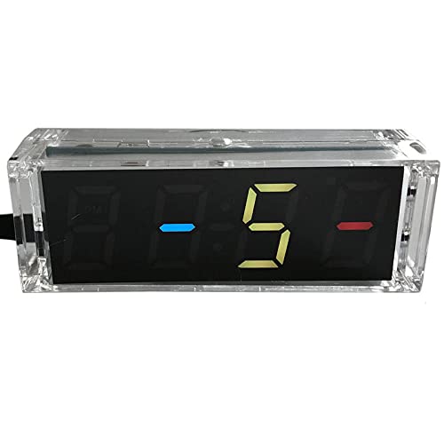 Digital clock displaying date with RGB colors