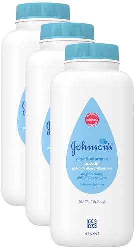 Image of Johnson's Baby Powder for Delicate Skin, Hypoallergenic and Free of Parabens, Phthalates, and Dyes for Baby Skin Care, 1.5 oz (Pack of 3)