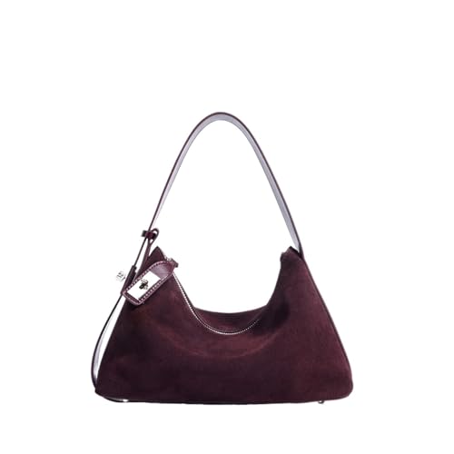 Sac daim marron sac à main vintage de haute qualite en cuir souple