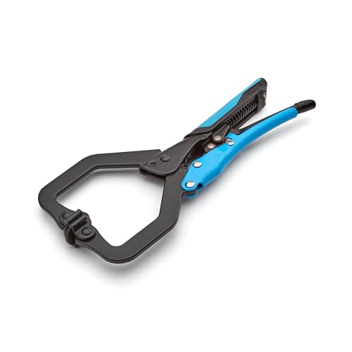 OX Tools 7 inch Locking Vise Grip Clamp With Swivel Pad - Heavy Duty Welding Clamp with Auto Adjust Design & Comfortable Grips Perfect C Clamp for Woodworking, Welding, and Metalworking - OX-P204302