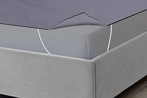 Image of The Furnishing Tree Mattress Protector /Waterproof Bedsheet Size WxL 72x72 inches Double Bed /King Size Polyester Grey