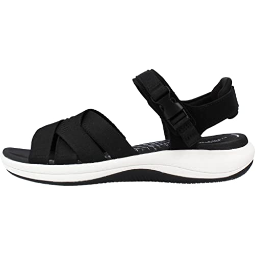 Image of Clarks womens Mira Tide Black Flat Sandal