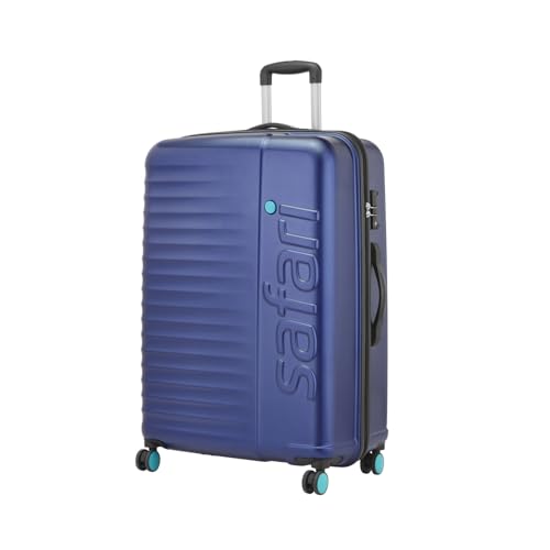 Image of Safari Ignite 8 Wheels 81 Cms Large Cabin Trolley Bag Hard Case Polycarbonate 360 Degree Wheeling System Luggage, Trolley Bags for Travel, Suitcase for Travel, Midnight Blue