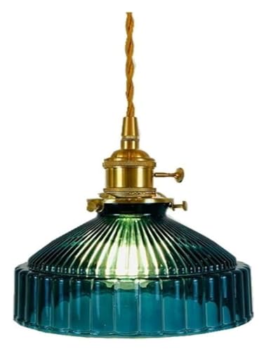 Lustre LED moderne en laiton et verre rétro pour table de bar