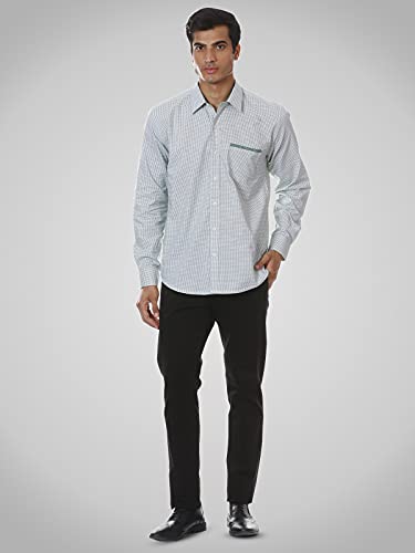 Image of SHIRT THEORY Blue Check Cotton Full Sleeves Casual Shirt for Men II Premium Cotton Shirt II Stylish Shirt for Men II Exclusive Men Casual Shirt II Luxury Shirts ||