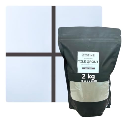 Image of DESTINE Tile Grout, Cement and Polymers, Waterproof, 2 Kilograms, Slate Grey