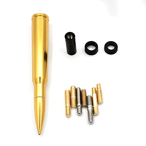 Image of 5.5 inch Bullet Car Truck Antenna Mast Vehicle Short Radio Antenna Replacement for Ford F Series F150 Raptor Super Duty Ranger Explorer Dodge RAM Pickup Trucks (Gloden)