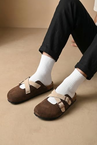 Image of Big Fox Men's Premium Closed-Toe Comfort Sandals with Adjustable Buckles | Cushioned Footbed | Casual
