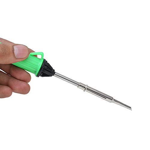 Image of Hillgrove 10in1 Beginners Complete 30W Soldering Iron Kit with 5 Meter Solder Wire, Cutter, Stand, Flux, Bit, Tape, Tester, Tweezer, Wick 30 W Simple (Flat, Pointed Tip)