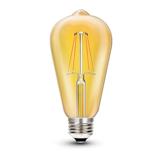 Image of Wipro Garnet 8W ST64 LED Filament Bulb | Decorative LED Bulb for Home & Office Decoration | Energy Efficient Filament Bulb comes with In-Built Surge Protection | E27 Bulb, 2700K(Warm White, Pack of 2)
