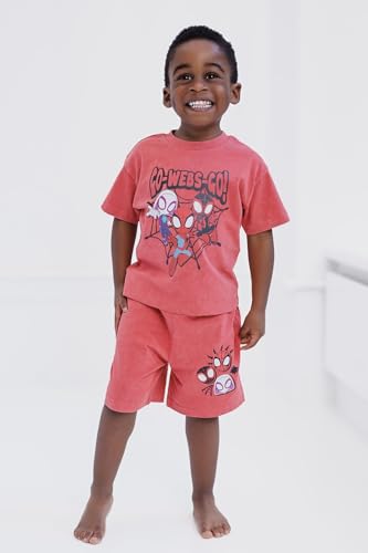 Marvel T-Shirt and French Terry Shorts Outfit Set Infant to Big Kid Sizes (12 Months - 18-20)