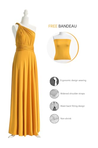 Image of 72styles Infinity Dress with Bandeau, Convertible Bridesmaid Dress, Long, Plus Size, Multi-Way Dress, Twist Wrap Dress