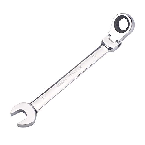 Image of FLZOSPER 25mm Metric Flex-Head Gear Wrench,Box End Head 72-Tooth Ratcheting Combination Wrench Spanner