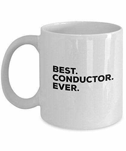 FUNKY CLUB Conductor Gifts - Mug Coffee Cup - Best Conductor Ever - Orchestra Music Train Printed Coffee and Tea Ceramic Mug- 11OZ Ceramic Coffee Mug 2832