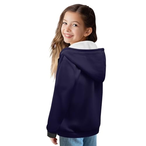 Cute Hoodie for Girls Zip Up Sweatshirts for Teen Girls Winter Jackets for School Kawaii Clothes with Pockets 6-162