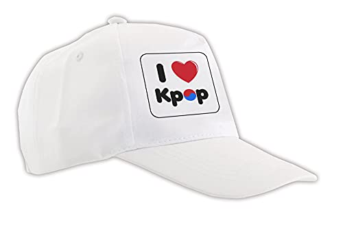 Gorra Blanca I Love KPOP Korea Music Color Cap